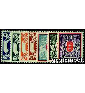Danzig Nr. 123-129Y gestempelt
