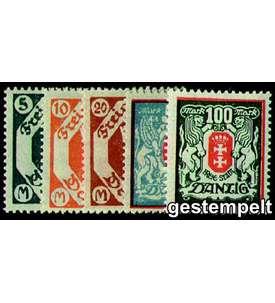Danzig Nr. 124-128X gestempelt