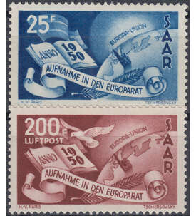 Saar Nr. 297-298 postfrisch Europarat