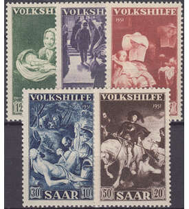 Saar Nr. 309-313 postfrisch Volkshilfe 1951