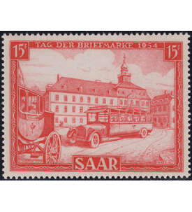 Saar Nr. 349 postfrisch ** Saarland Tag der Marke 1954