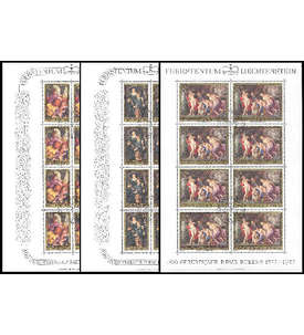 Liechtenstein Nr. 655-57 gestempelt Kleinbogen Rubens