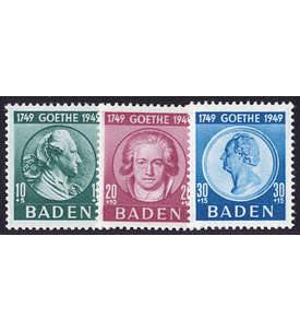 Französische Zone Baden Nr. 47-49 Goethe postfrisch **