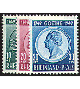 Franzsische Zone Rheinland-Pfalz Nr. 46-48 Goethe postfrisch **