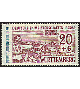 Französische Zone Württemberg Nr.38-39 DM Ski postfrisch **