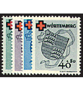 Französische Zone Württemberg Nr.40-43 Rotes Kreuz postfrisch **