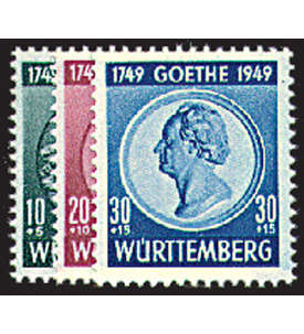 Franzsische Zone Wrttemberg Nr.44-46 Goethe postfrisch **