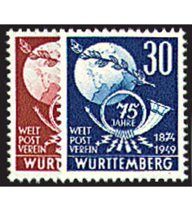 Franzsische Zone Wrttemberg Nr.51-52 Weltpostverein postfrisch **