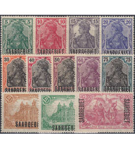 Saar Nr. 32-43 Germania Aufdruck Saargebiet