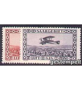 Saar Nr. 126-127 gestempelt    Flugpost 1928