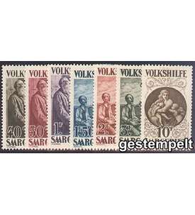 Saar Nr. 128-134 gestempelt    Volkshilfe 1928