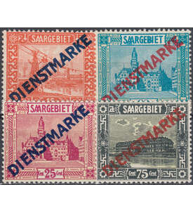 Saar Dienstmarken Nr. 12I-15I  Dienstmarken 1923