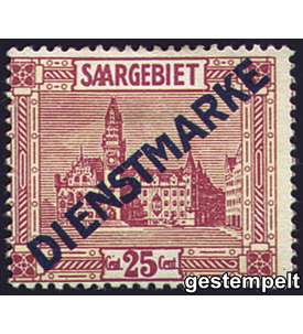 Saar Dienstmarke Nr. 14II gestempelt Dienstmarken 1923