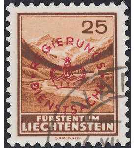 Liechtenstein Nr. D 15a gestempelt Dienstmarke