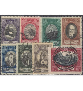 Liechtenstein Nr. 53-60 gestempelt  Freimarken 1921