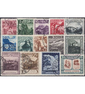 Liechtenstein Nr. 94-107 gestempelt Freimarken 1930