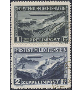 Liechtenstein Nr. 114-115 gestempelt  Luftschiff Graf Zeppelin