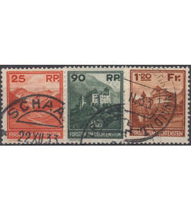 Liechtenstein Nr. 119-121 gestempelt  Freimarken 1933