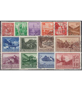 Liechtenstein Nr. 126-139 gestempelt Freimarken 1934/1936