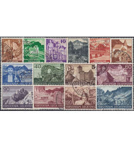Liechtenstein Nr. 156-169 gestempelt  Freimarken 1937