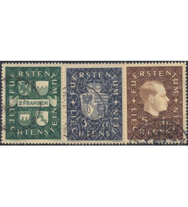 Liechtenstein Nr. 183-185 gestempelt Wappen und Frst
