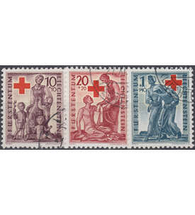 Liechtenstein Nr. 244-246 gestempelt  Rotes Kreuz