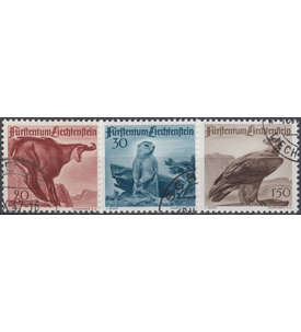 Liechtenstein Nr. 253-255 gestempelt  Jagd 1947