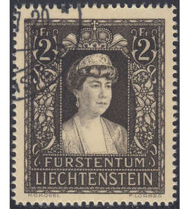 Liechtenstein Nr. 256 gestempelt     Tod der Frstin Elsa