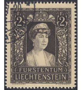 Liechtenstein Nr. 256 gestempelt     Tod der Frstin Elsa
