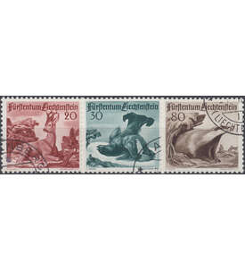 Liechtenstein Nr. 285-287 gestempelt  Jagd 1950