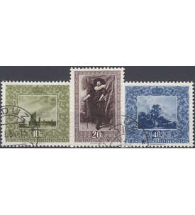 Liechtenstein Nr. 301-303 gestempelt  Gemlde 1951