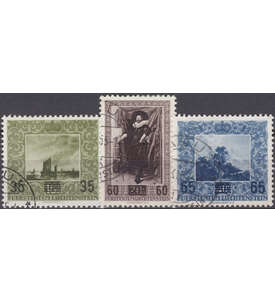 Liechtenstein Nr. 326-328 gestempelt  Aufdrucke 1954