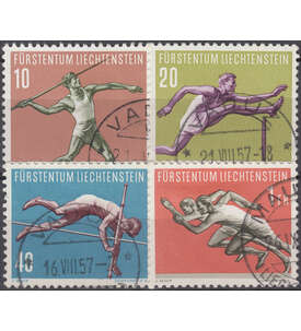Liechtenstein Nr. 342-345 gestempelt  Sport 1956