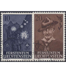 Liechtenstein Nr. 360-361 gestempelt  Pfadfinder 1957