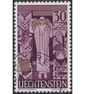 Liechtenstein Nr. 380 gestempelt     Tod von Papst Pius XII.