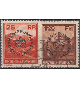 Liechtenstein Nr. D 9-10 gestempelt  Dienstmarken