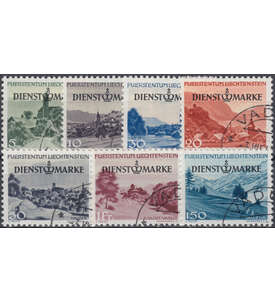 Liechtenstein Nr. D 28-34 gestempelt  Dienstmarken