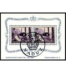 Liechtenstein Block Nr. 4 gestempelt  Briefmarkenausstellung 1946