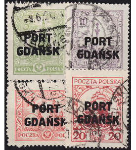 Danzig Port Gdansk Nr. 15-18 gestempelt