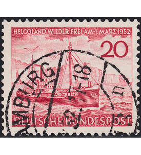 II BRD Nr. 152 gest.           Helgoland 1952