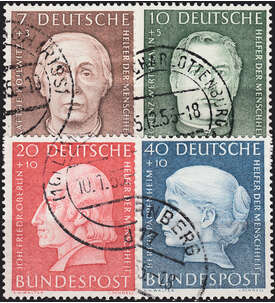 II BRD Nr. 200-203 gestempelt      Wohlfahrt 1954