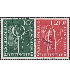 II BRD Nr. 217-218 gestempelt  Westropa 1955