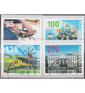 sterreich Dispensermarken Nr. 53-56 gestempelt 1. Ausgabe 2022