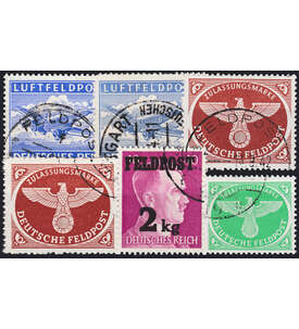 Deutsches Reich Feldpostmarken Nr. 1-4 mit 1 B und 2 B mit Gefälligkeitsabstempelung