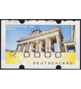 BRD Bund-ATM 0000-Druck postfrisch ** Brandenburger Tor mit Zhlnummer