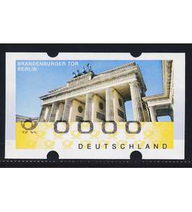 BRD-ATM 0000-Druck postf. Brandenburger Tor ohne Zählnummer