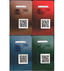sterreich Krypto-Tier-Set postfrisch ** Panda, Doge, Lama und Dachs