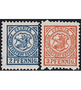 Deutsches Reich Privatpost Stettin Nr. 1-2 postfrisch **
