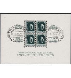 Deutsches Reich Block 11 gestempelt Marschpost Reichsparteitag