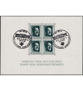 Dt. Reich Block 7 gestempelt SST Wien - Des Fhrers Geburtstag